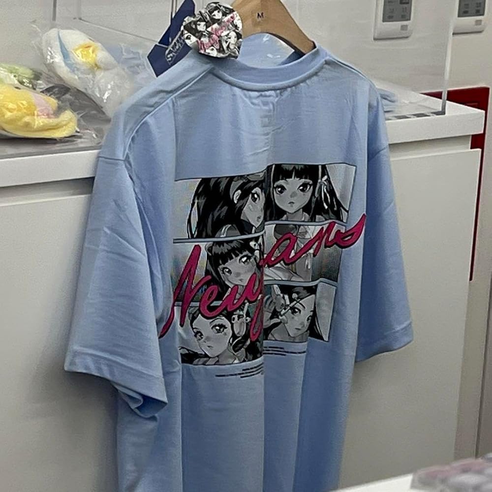 Amazon.co.jp: New Jeans Get up T-shirt ニュジ Tシャツブルー